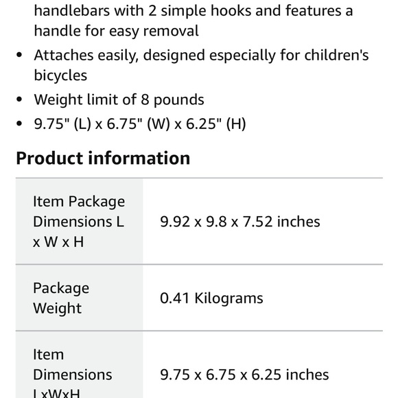 Nantucket bike basket for children’s bicycle new with tags - Picture 9 of 11